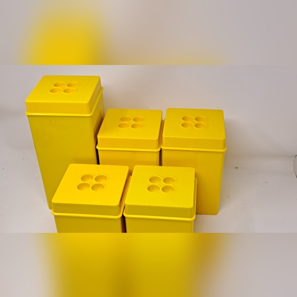 Vintage Dansk Gourmet Design Yellow Canister Set - Picture 2 of 7